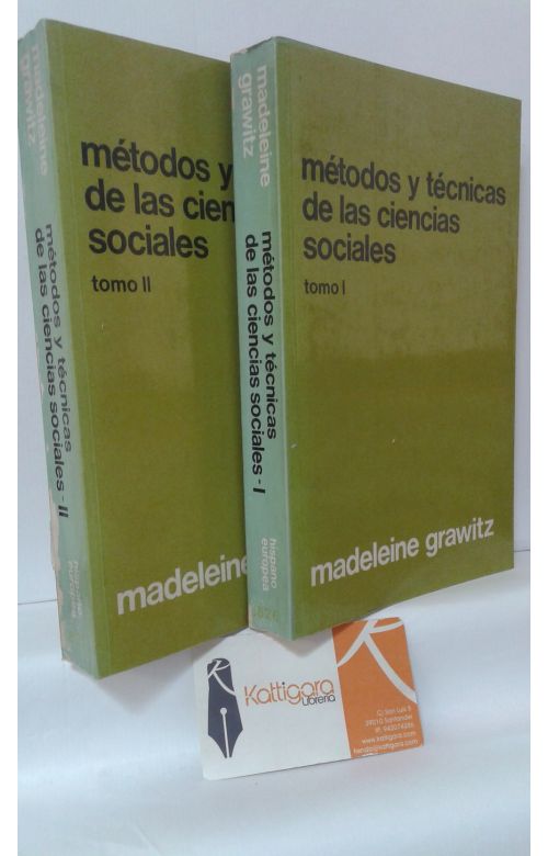 MÉtodos Y TÉcnicas De Las Ciencias Sociales Tomos I Y Ii 0145